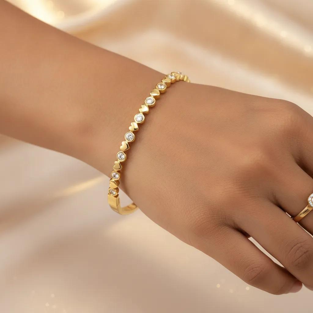 Peachy AW Tennis Beaded Bangles