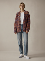 Roseh Textured Knit Button-Down Cardigan
