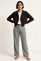 Double-Breasted Knit Cardigan