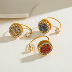 Rotating Calm Spinner Flower Ring