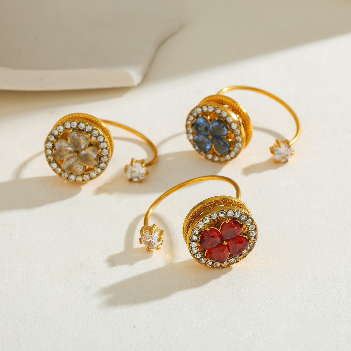 Rotating Calm Spinner Flower Ring