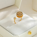 Rotating Calm Spinner Flower Ring