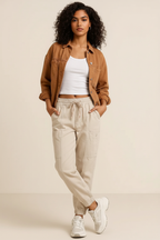 Button Up Drop Shoulder Denim Jacket