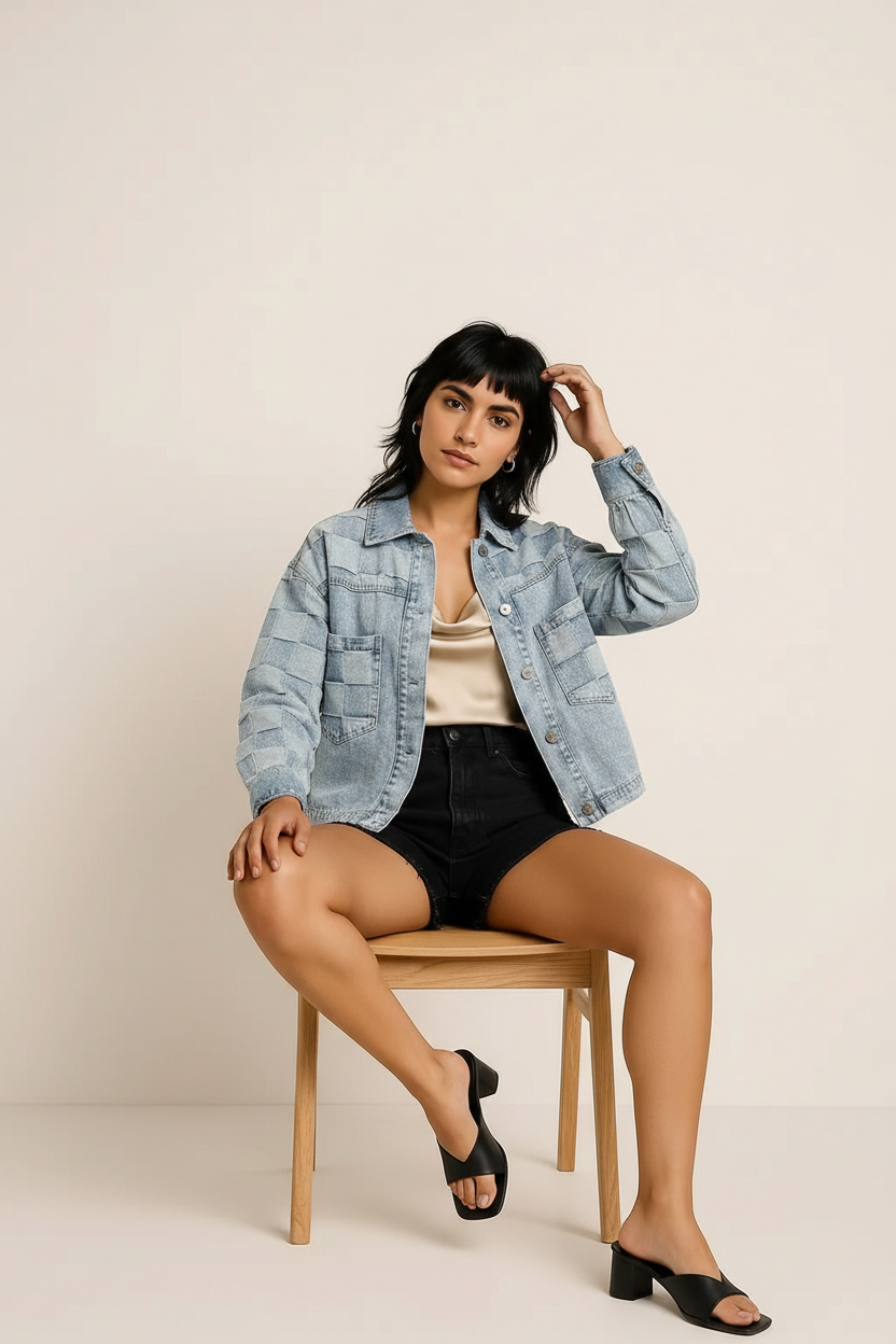 Button Up Wash Denim Jacket