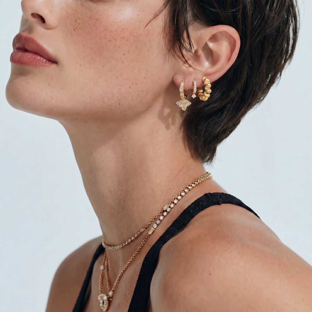 Twisted Gold Hoops