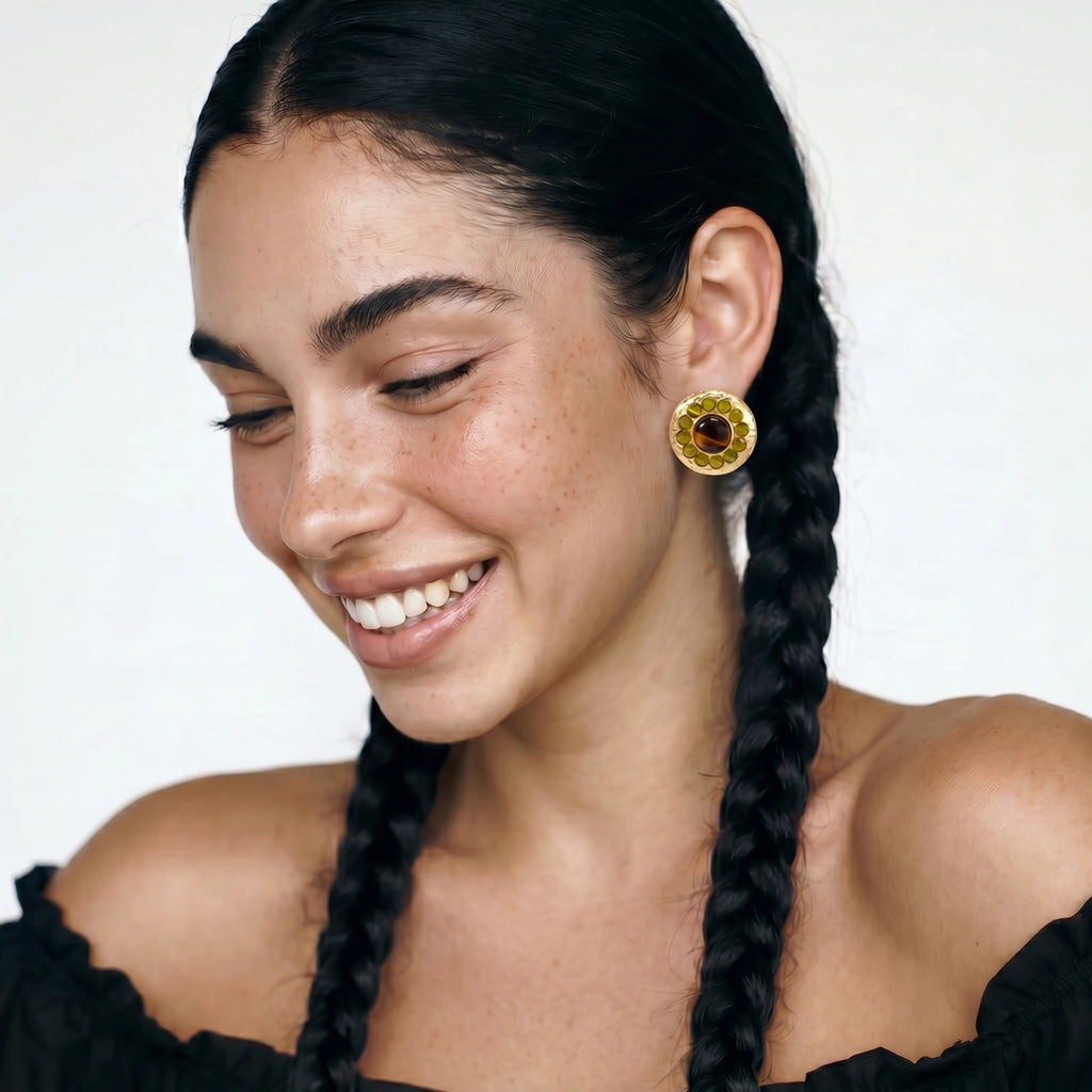 Golden Hour Halo Studs