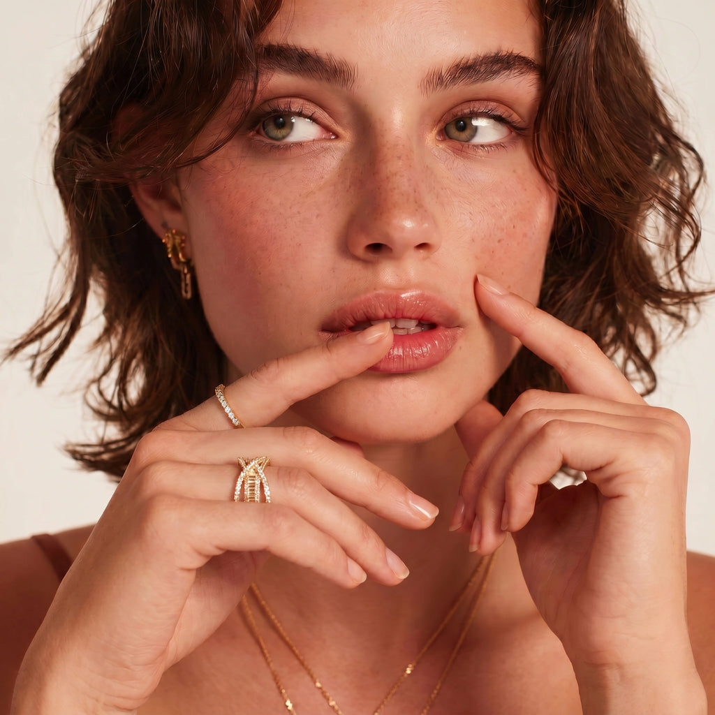 Golden Chain Statement Ring