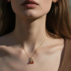 Cherry Rhinestone Necklace Large
