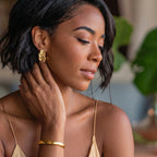 Sculptural Wave Hoops