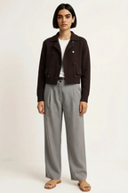 Double-Breasted Knit Cardigan