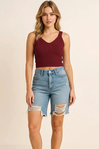 Cable Knit Pointelle Slim Fit V Neck Sweater Vest