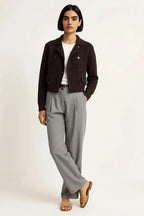 Double-Breasted Knit Cardigan
