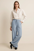 Striped Wide Leg Jeans