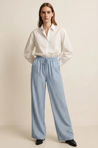 Striped Wide Leg Jeans