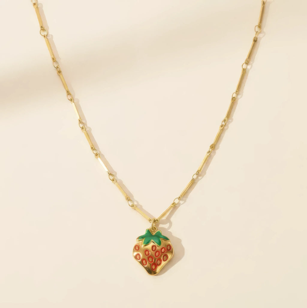 Strawberry Pendant Necklace