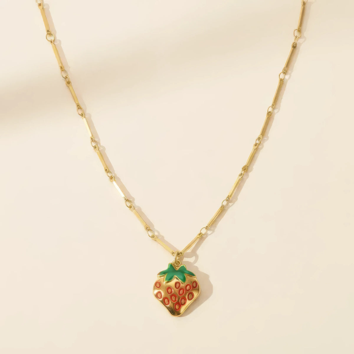 Strawberry Pendant Necklace