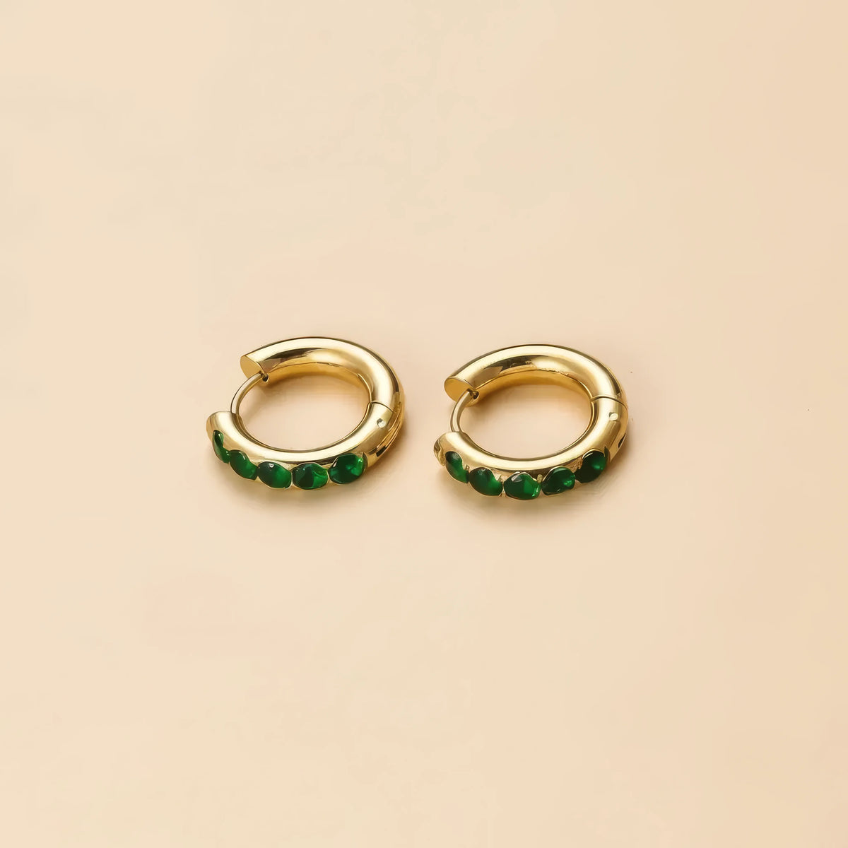Émeraude Gold Hoops