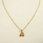 Cherry Rhinestone Necklace