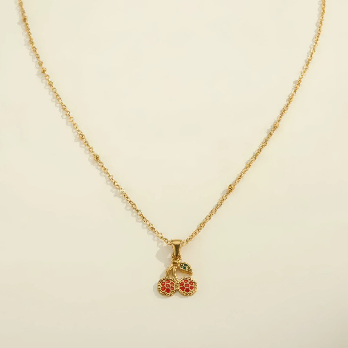 Cherry Rhinestone Necklace