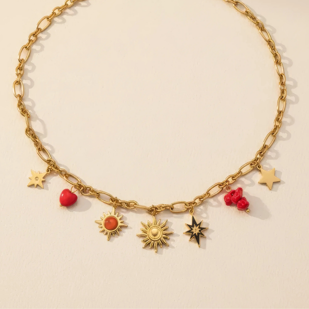 Multi-Charm pendants Necklace