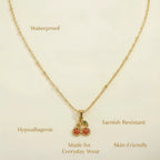 Cherry Rhinestone Necklace