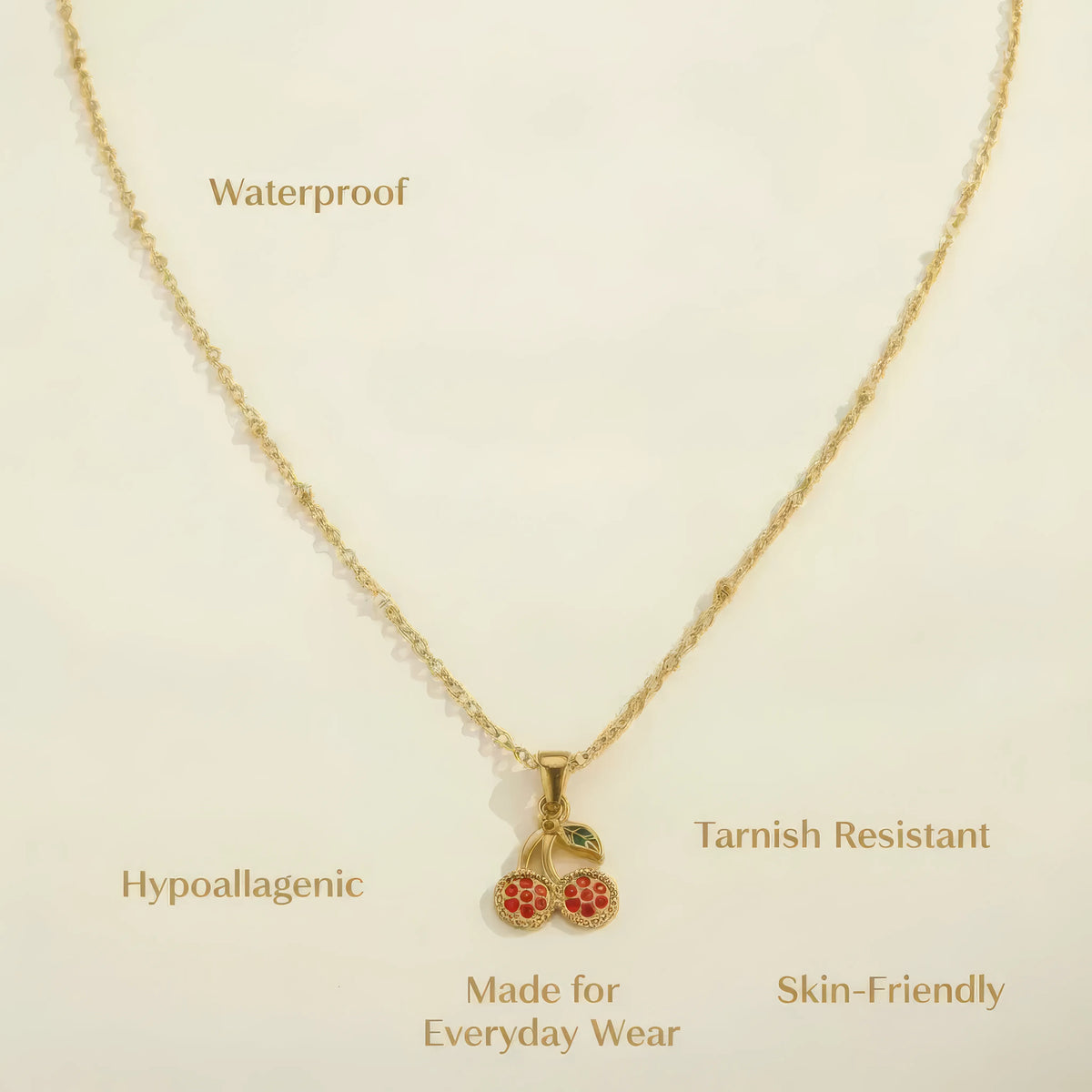 Cherry Rhinestone Necklace