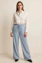 Striped Wide Leg Jeans
