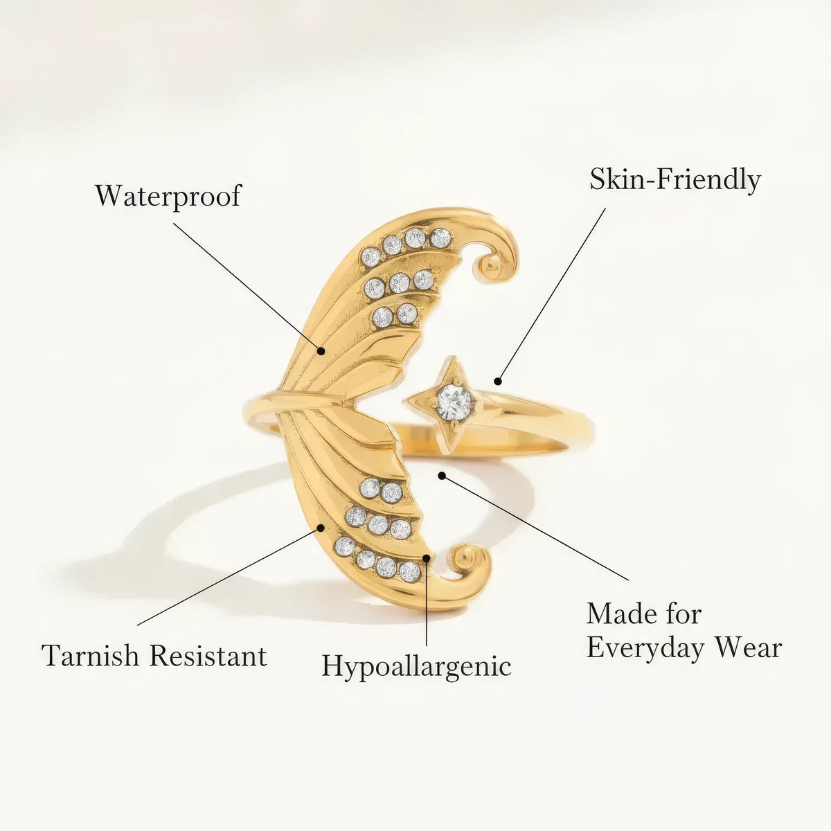 Celeste Wing Ring