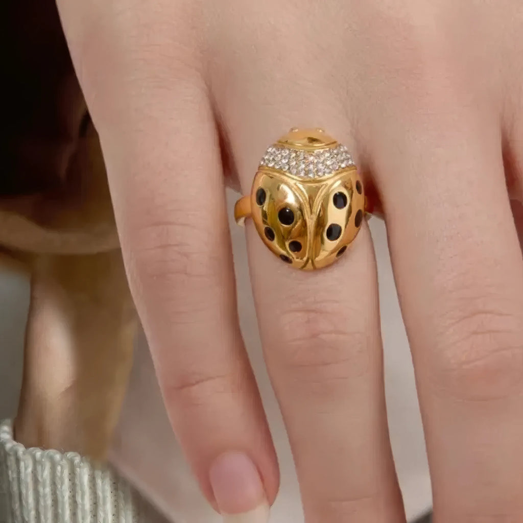 Golden Ladybird Ring