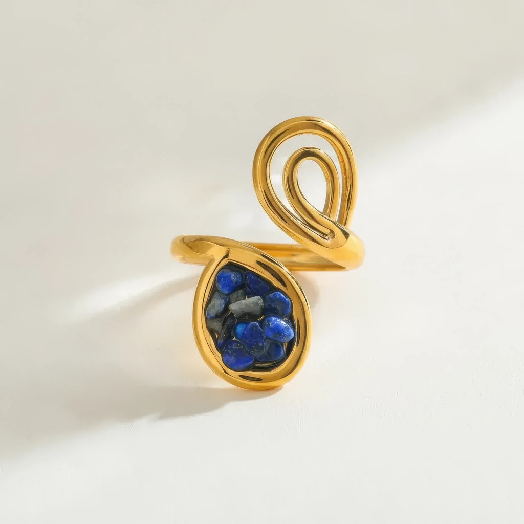 Blue Stone Open Ring