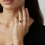 Blue Stone Open Ring