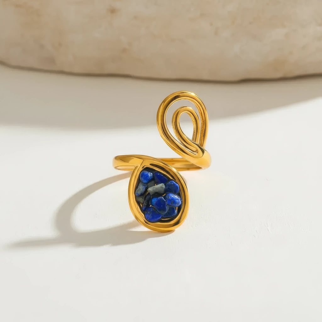Blue Stone Open Ring