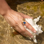 Blue Stone Open Ring