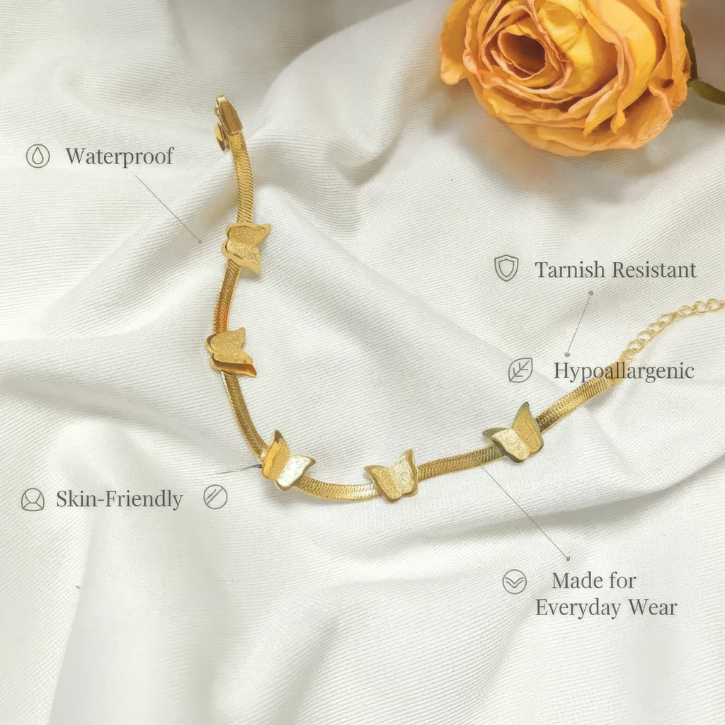 Peachy Butterfly Casual Bracelet