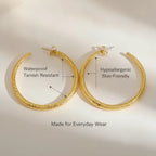 Peach C Textured  Earrings