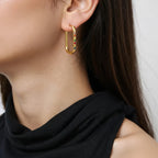 Colored Diamond Hoop Earrings