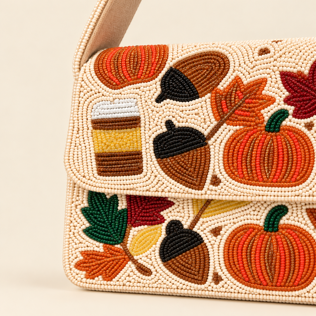 The Pumpkin Patch Beaded Bag