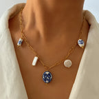 Blue and bloom Pendant Necklace