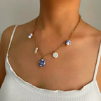 Blue and bloom Pendant Necklace