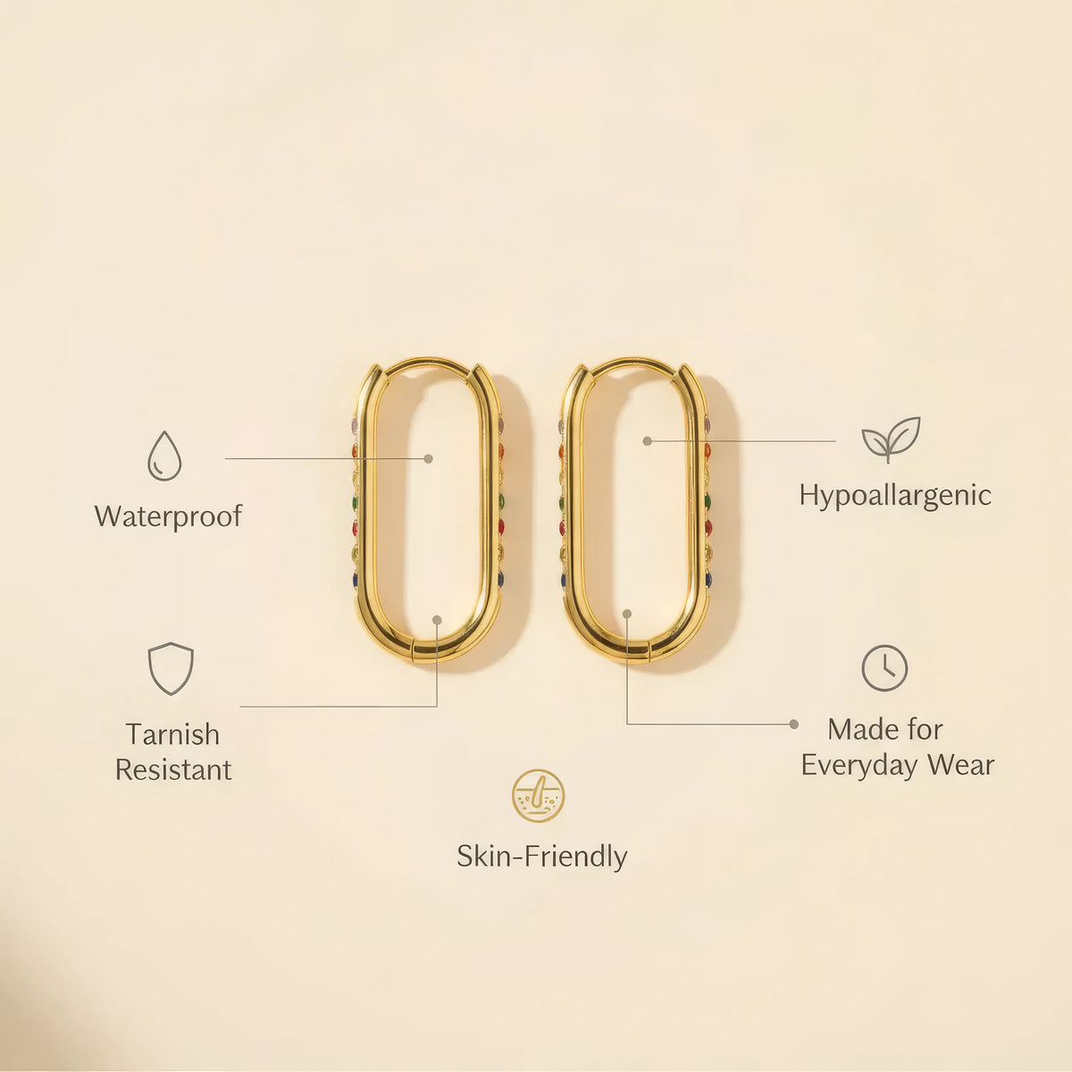 Colored Diamond Hoop Earrings