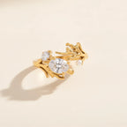Coral Zircon Open Ring