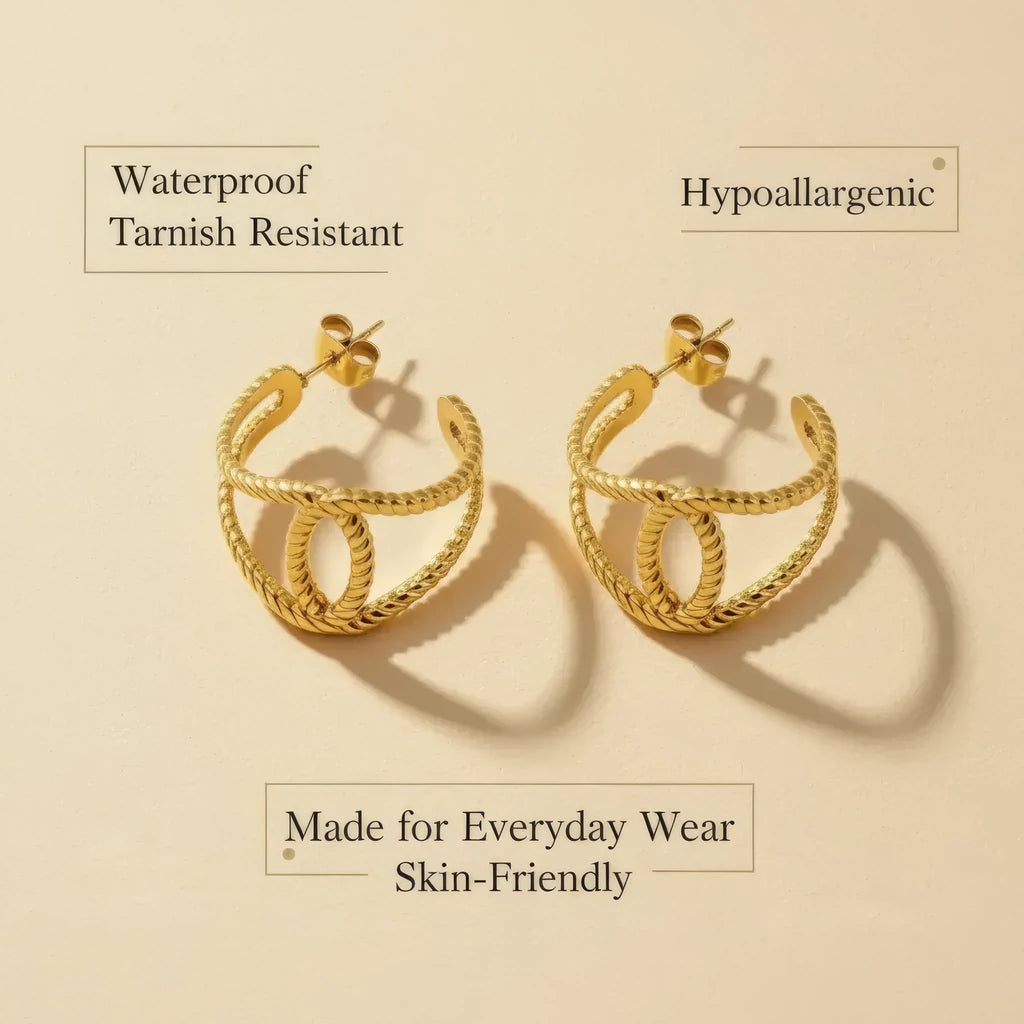 Elegant layered Skully Earrings
