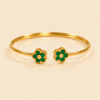 Retro Plant Cuff Green Bracelet