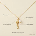 Fish Bone Pendant Necklace