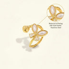 Geometric Butterfly Open Ring