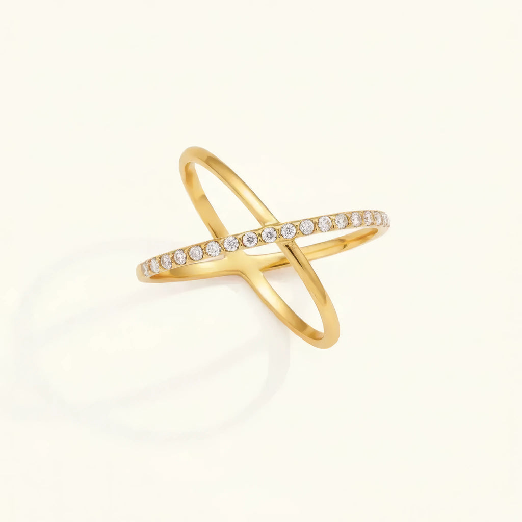 Crystal Crossover Ring