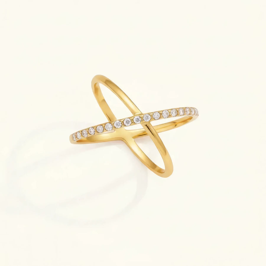 Crystal Crossover Ring