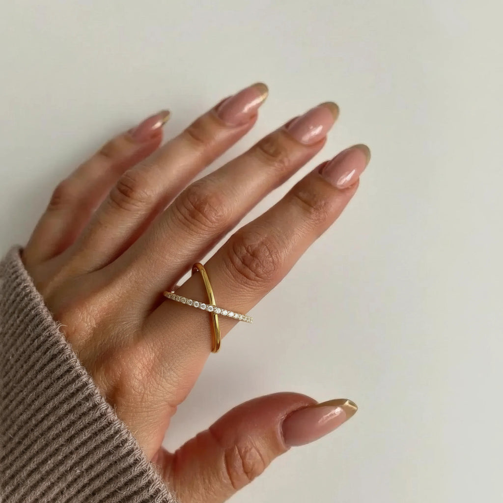 Crystal Crossover Ring