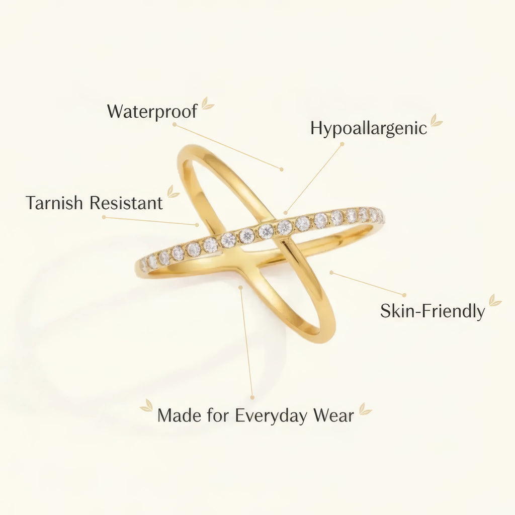Crystal Crossover Ring
