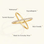 Crystal Crossover Ring